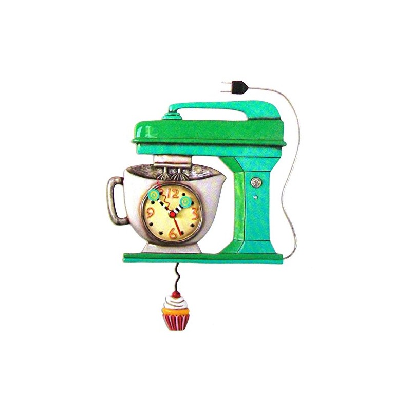 Allen Design Studios "Vintage Mixer Green" Mixer Kitchen Wall Clock