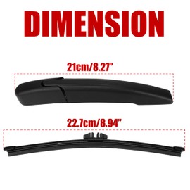 2Pcs Rear Wiper Cover Arm Blade Set Replacement Fit for FORD Bronco Sport 2021-2024 New M1PB-17C403-AD/M1PB-17C403-BA Automotive Windshield Accessories Assembly