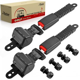 Roykaw Retractable Golf Cart Seat Belt Kit Compatible with EZGO, Yamaha, Club Car, Go Kart Seat Belt, UTV