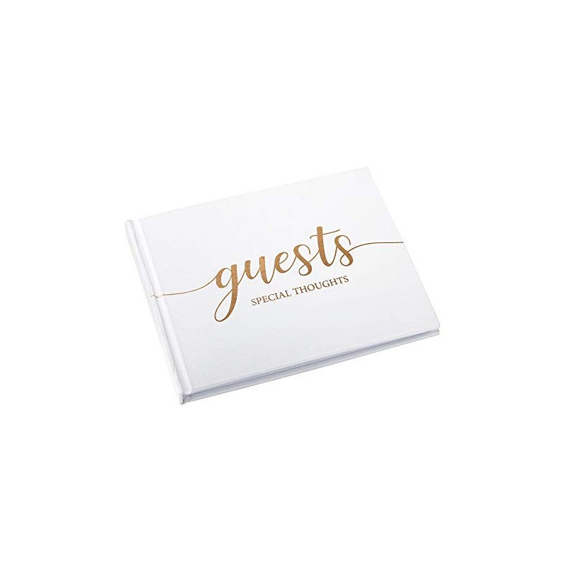 Lillian Rose White Minimalist Simple Elegant Chic Wedding Registry Guestbook