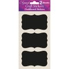 Eleganza Chalkboard Stickers, Synthetic Material, Black, 24 x 11.4 x
