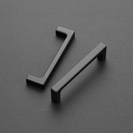 Ravinte 25 Pack Solid 3-3/4 Inch Kitchen Square Cabinet Handles Matte Black Pulls Drawer Pulls Kitchen Cabinet Hardware Flat Black Handles