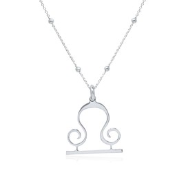 WANDA PLATA Zodiac Sign Necklace for Women 925 Sterling Silver Horoscope Pendant Astrology, Sterling Silver