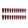 24Pcs Press on Nails, Wsimily Solid Color Stiletto Long Acrylic