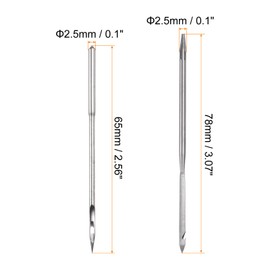 sourcing map Leather Canvas Sewing Awl Needles Set, Hand Sewing Stitching Awl Replacement Needles Tool with Hole for Leather Crafting, Shoe Repairing, Heavy Fabrics