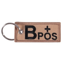 Cuiopbio Embroidered Blood Type Keychain - Sleek and Stylish Design (B+)