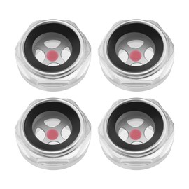 VGOL 4pcs 1/2 Air Compressor Oil Level Sight Glass BSP Aluminum Alloy Liquid Level Connector Suitable for Air Compressor Check The Pump Oil Level