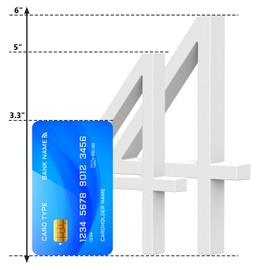 6" White Floating House Number, Metal Modern House Numbers, Mailbox Decor Number with Nail Kit, 911 Visibility Signage (Large 4)