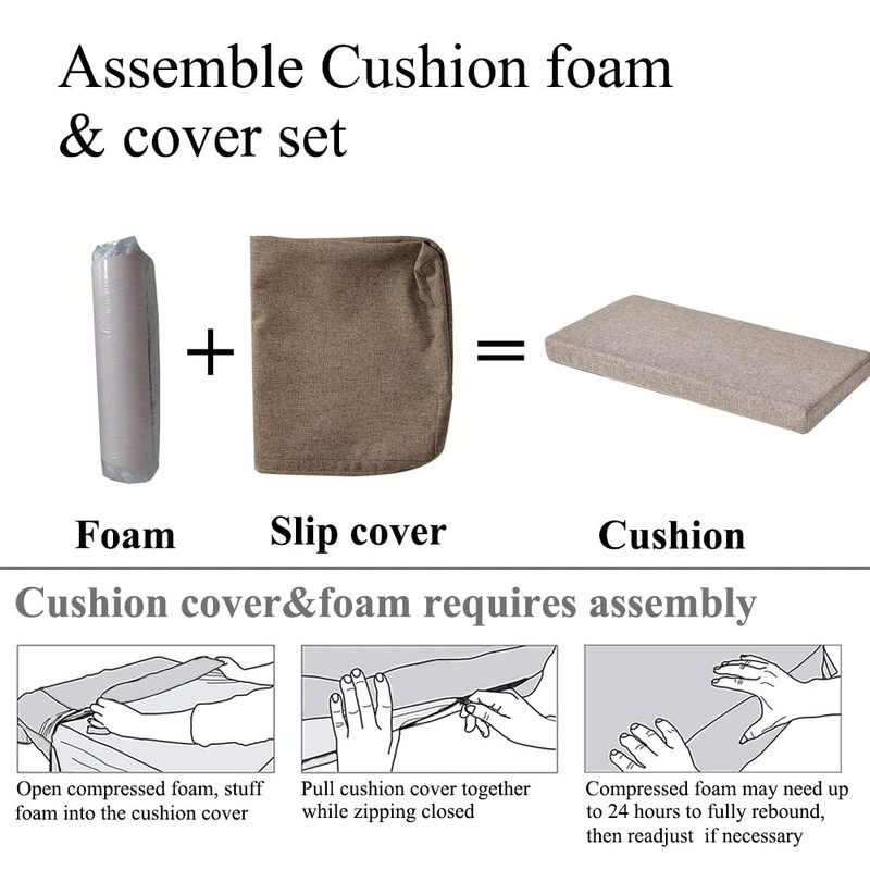 MICUSHION Piano Bench Cushion for Indoor Shoe Storage Non Slip