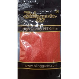 Blinggasm Premium Solvent Resistant Polyester Glitter 3.5 oz by Weight .008 or .015 for Tumblers Crafts Nails Cosmetics Body Paint (Fluorescent #9 FC338 Rouge, .008 (1/128") 3.5 oz)