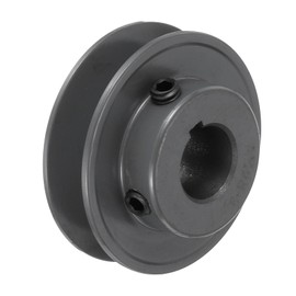 sourcing map AK25-3/4 V-Belt Sheave 3/4"Bore 2.5"OD Single Groove Web Sheave Bored-to-Size Sheave, Cast Iron, Belt Section for 4L or A Belt