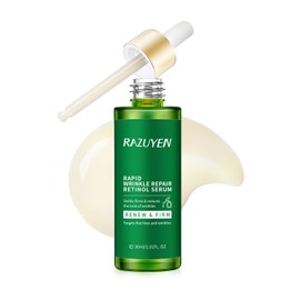 RAZUYEN Retinol Serum for Face, Anti-Wrinkle Face Serum with Vitamin E and Peptides, Rejuvenating Effect, Anti-Ageing and Moisturising for Mature Skin, 30 ml