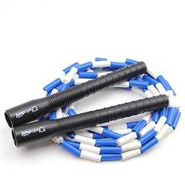 Professional Rope Skipping Competition Skipping Rope Freestyle Bead - Length Adjustable (Blue/White, 3.0 m)