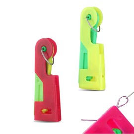 CCLKHY 2 Pieces Needle Threader, Plastic Hand Sewing Needles, DIY Threading Tool, Needle Threaders for Hand Sewing