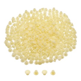 sourcing map 350Pcs Plastic Hole Plugs Screw Cap Covers, 5mm(3/16") Decoration Tapping Screw Cover, Furniture Screw Cover for Cabinet, Bookcase, Beige