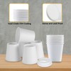 Smygoods White Paper Hot Cups, Paper Hot Cups with Lids,