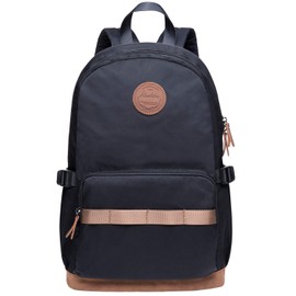 Kaukko Backpack for Men and Women, Chic and Practical Backpack for School, University, with Laptop Compartment and Anti-Theft Bag for Everyday Use Polyester, Black [K1005-2]