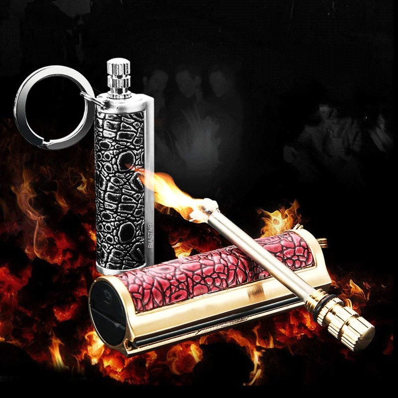 BIASTNR Permanent Match Emergency Lighter, Metal Matchstick Fire Starter Keychain,