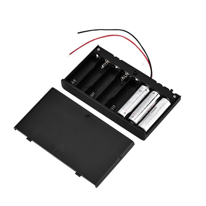 Zerone 12v Battery Pack, 8-Slot Battery Holder AA Battery Clip