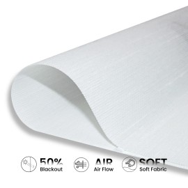 No Drill Electric Automatic Smart Home Decor Remote Control Blackout Motorized Roller Roman Shades Blinds for Windowscolor: White, size: 34"W x 72"L