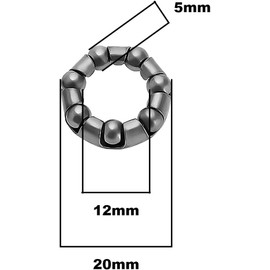 Bike Ball Bearing Retainer, 8Pcs Bicycle Wheel Bearing Retainer,7 Balls Bicycle Repair Accessories Ball Bearing Cage Bicycle Ball Bearing,Bike Front Wheel Ball Bearing Bracket,Bike Ball Retainer