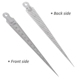 Bestgle Taper Gage 1-15mm 1/32-5/8 Inch Stainless Steel Taper Welding Gauge Inch&Metric Feeler Gap Hole Measure Tool