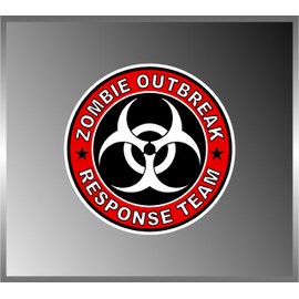 2 Zombie Outbreak Response Team Cool Vinyl Decal Bumper Sticker 3"