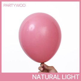 PartyWoo Opera Mauve Balloons, 140 pcs Boho Pink Balloons Different Sizes Pack of 18 Inch 12 Inch 10 Inch 5 Inch Mauve Pink Balloons for Balloon Garland or Balloon Arch as Party Decorations, Pink-F02