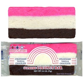 Supreme Coconut Bars (24 individually wrapped 2.5oz coconut bars per box)