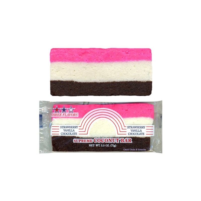 Supreme Coconut Bars (24 individually wrapped 2.5oz coconut bars per