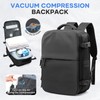 Vacuum Travel Backpack - Save 30% Space with Compression, Carry-On