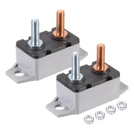 DMiotech 2 Set 12-24V 20A Circuit Breaker,Auto Resettable Stud Type Overload Protector Switch with Screws Mini Electrical Breakers Fuse Holder for Boat Rv Car Audio Speaker