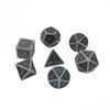 Fasizi 7PCS Metal Dice Set DND Game Polyhedral Solid Metal