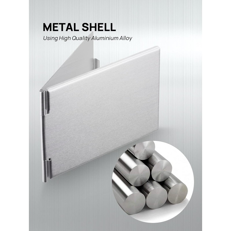 MIRRORNOVA Portable Folding Mirror, Ultra-Slim Makeup Tabletop Mirror for Travel