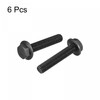 sourcing map M12x60mm Hex Serrated Flange Bolts 10.9 Grade Carbon