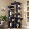 Hey-brother Cat Tree Tower with Tiered Padded Platforms, Condos, MPJ084G