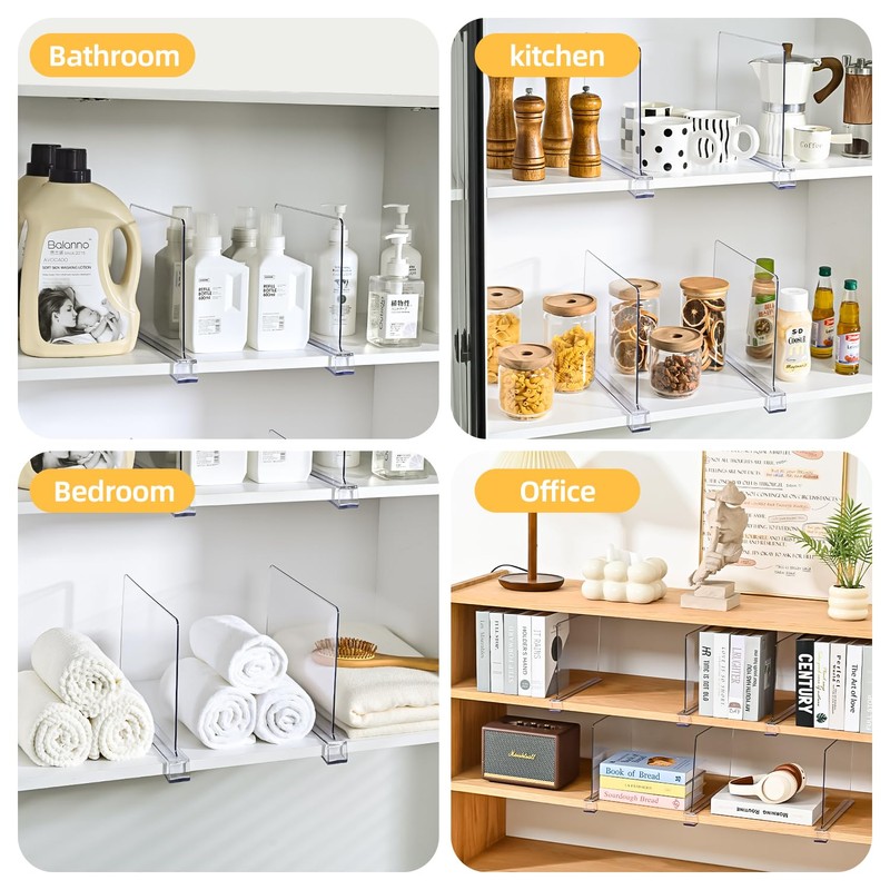 Uni HIMO Shelf Dividers，Vertical Purse Organizer for Closet，Thickened and Sturdy