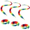 LE TOOTER 3 PCS Rainbow Fuzzy Worm Toys String Pets,Large