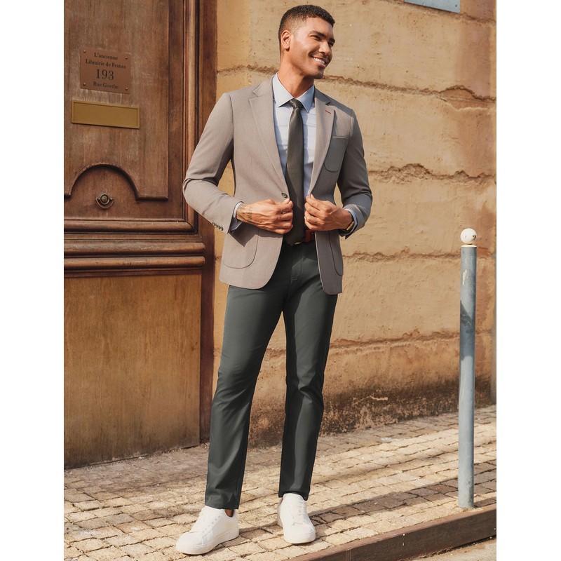 PJ PAUL JONES Men's Golf Dress Pant Stretch Straight-Fit Utility