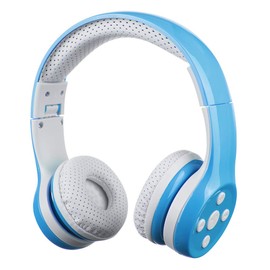 hisonic Kinder Kopfhörer Bluetooth, Bluetooth Kinderkopfhörer Leicht Tragbare Headset mit Laustärkebegrenzung Verstellbare,Eingebautes Mikrophon und zwei Anschlüssen zum Teilen. (Blau)