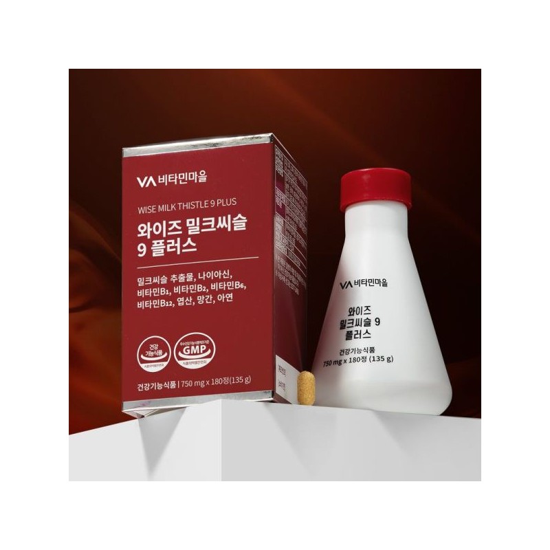 Vitamin Village 비타민마을 9중복합기능성 밀크씨슬 9 플러스 180정 1병 6개월분
