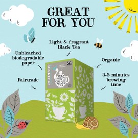 Clipper Organic Earl Grey Tea Bags Natural, Unbleached, Plant-Based Biodegradable & Non GM Teabags Eco Conscious, All Natural Tea Bags Individually Wrapped (250 Teabags)