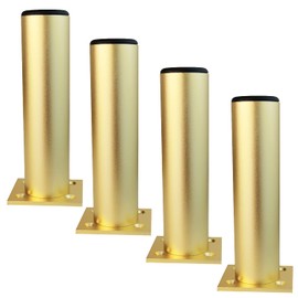 Qrity Aluminium Alloy Furniture Legs Kitchen Sofa Table Metal Height 150 mm Gold