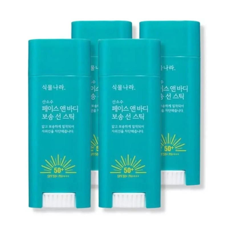 Plant Lab 식물나라 선스틱 페이스앤바디 유기자차 보송 선스틱 30g 4개