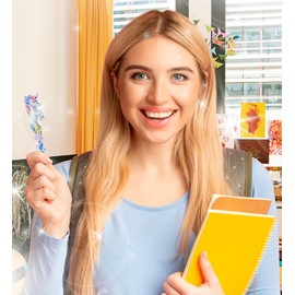 Planet Pens Sparkle Tail Unicorn - Cute Unicorn Ballpoint Pen with Black Ink, Unique Girly Pen for Kids' Unicorn Stationery and Adults Office Supply Novelty Pen for Office Desk Decor Accessory