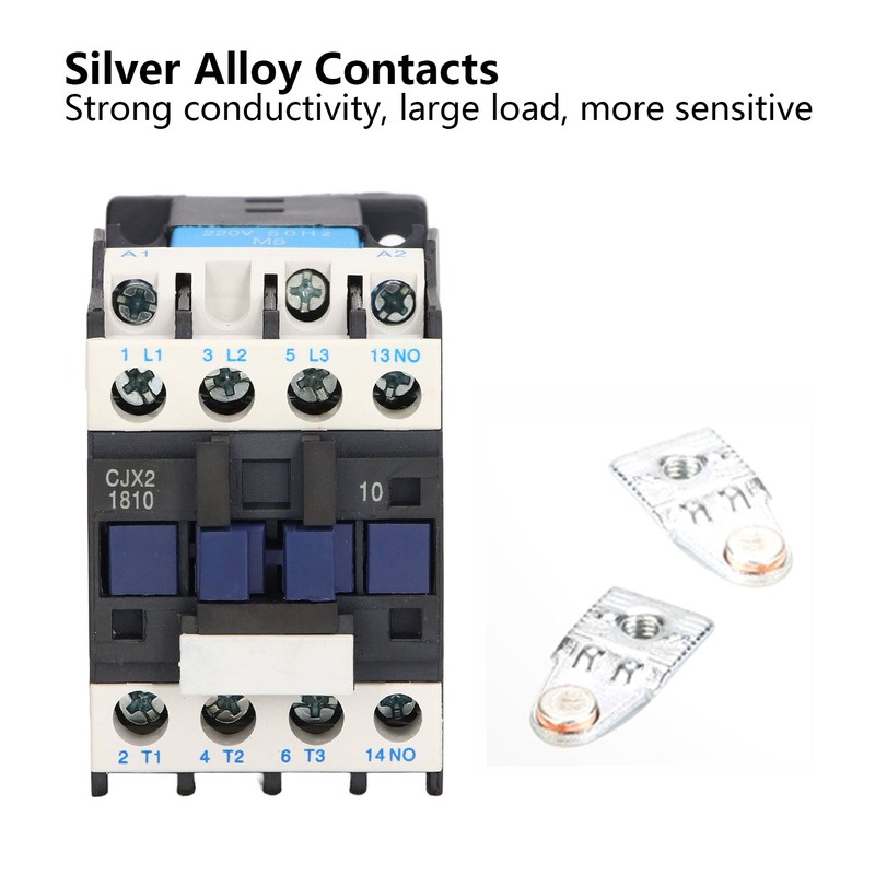 220V 18A AC Contactor Normally Open Electric Contactor Silver Alloy