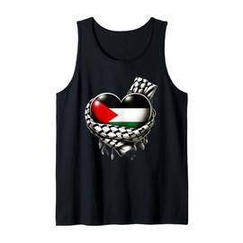 Palestine Heart Flag Palestinian Keffiyeh Palestine Tank Top