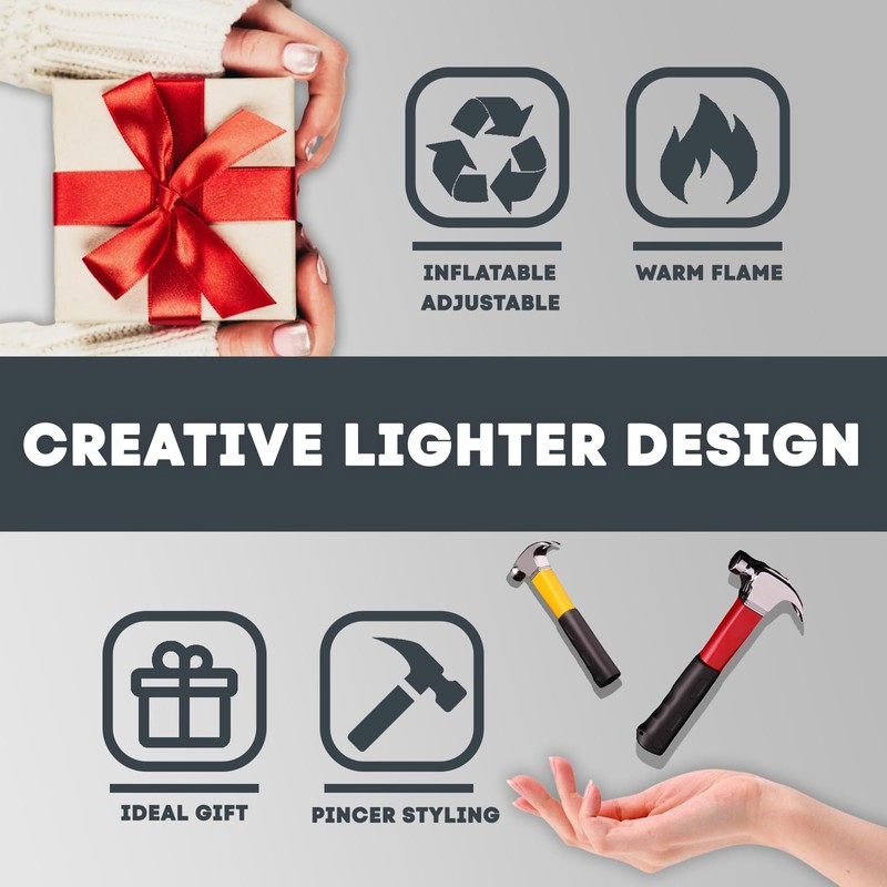 TSQERPFZ Creative Tools Novelty Butane Lighters Refillable Cool Soft Flame