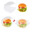 OJYUDD 50 Pcs Clear Plastic Take out Containers,Square Hinged Food
