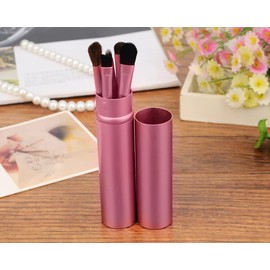 Rosa Lidschatten-Pinsel-Set; 5-Teiliges Gesichtspinsel-Set; Make-Up-Pinsel-Etui, Um Pinsel Sauber Zu Halten; Rosa Eyeliner-Pinsel-Set; 5-Teiliges Set; Rosa Rouge Auf Pinsel-Set